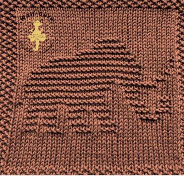 Strickquadrat Elefant