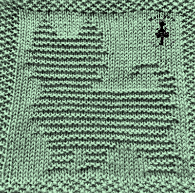 Strickquadrat Katze