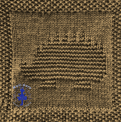 Strickquadrat Igel