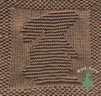 Strickquadrat Hase