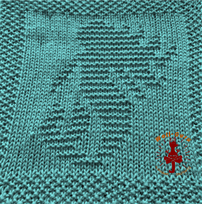 Strickquadrat Meerjungfrau
