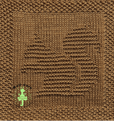 Strickquadrat Eichhörnchen