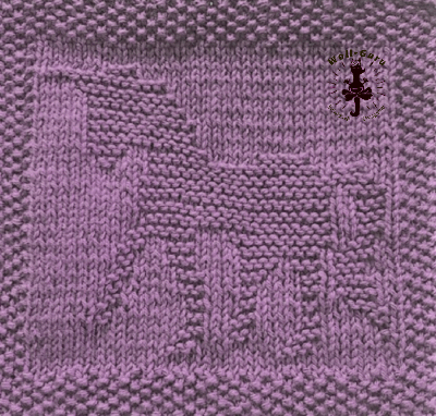 Strickquadrat Einhorn