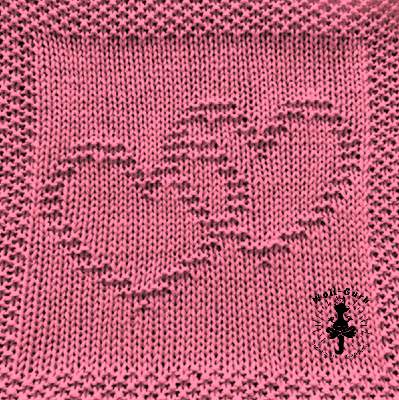 Strickquadrat Herzen