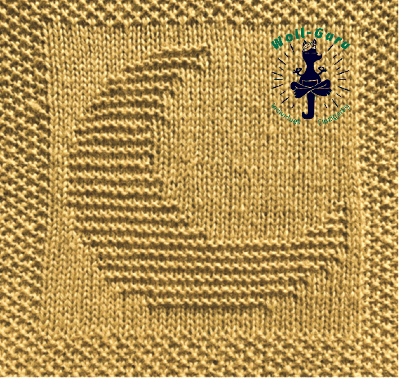 Strickquadrat Mond